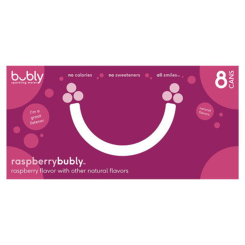 Bubly Sparkling Water, Raspberry