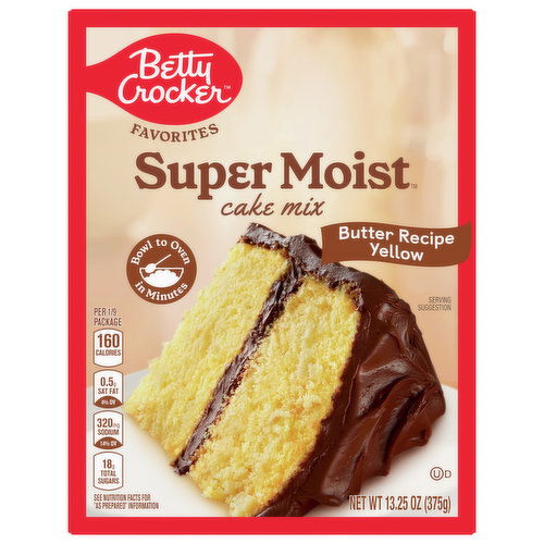 Betty Crocker Cake Mix, Butter Recipe Yellow