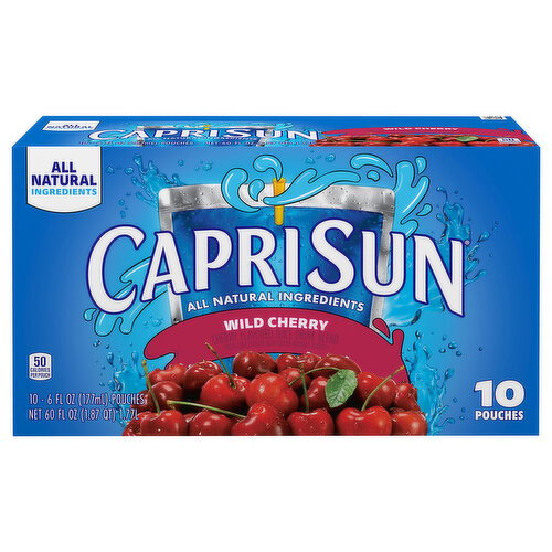 Capri Sun Wild Cherry Juice Drink Blend Image 1 of 6