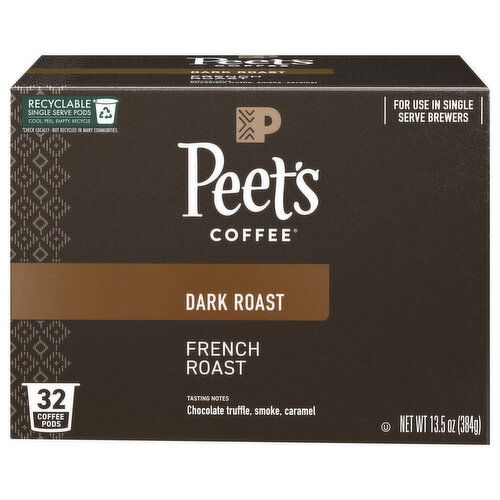 Peet's Coffee Coffee Pods Dark Roast French Roast Coffee