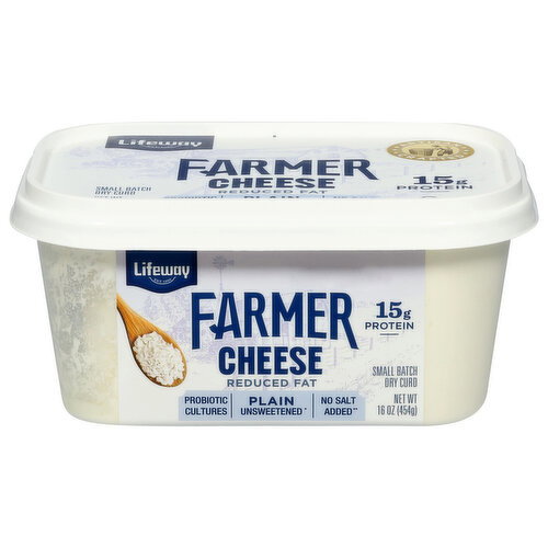 Lifeway Reduced Fat Dry Curd Plain Farmer Cheese Image 1 of 6