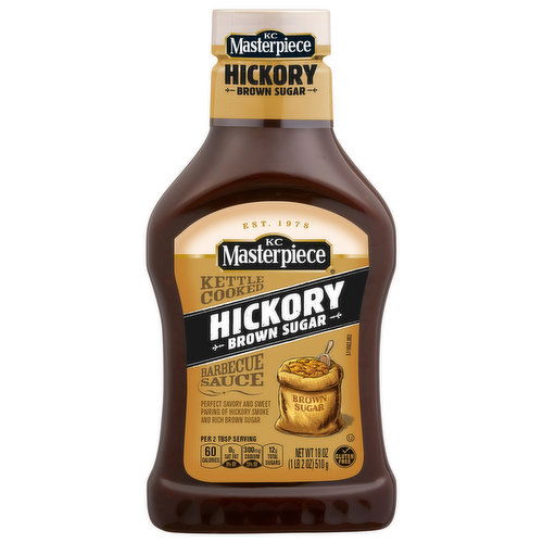 KC Masterpiece Barbecue Sauce, Hickory Brown Sugar, Kettle Cooked