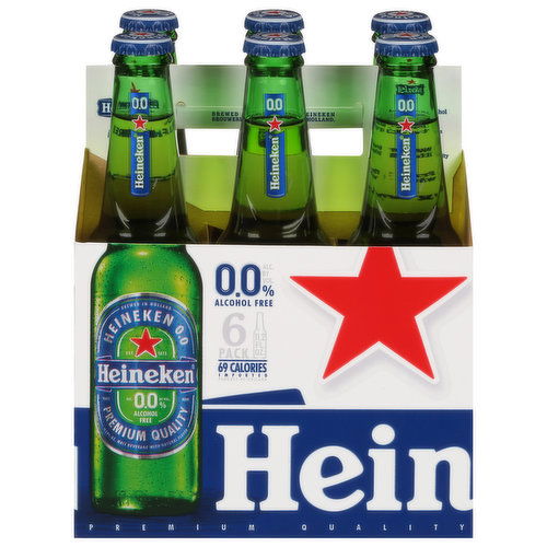 Heineken Beer, Alcohol Free, 6 Pack