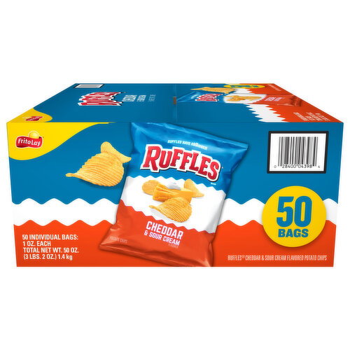 Ruffles Cheddar & Sour Cream Flavored Potato Chips Image 1 of 6