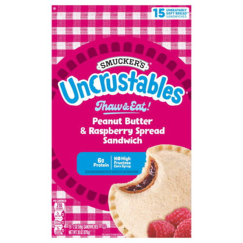 Smucker's Peanut Butter & Raspberry Spread Sandwich