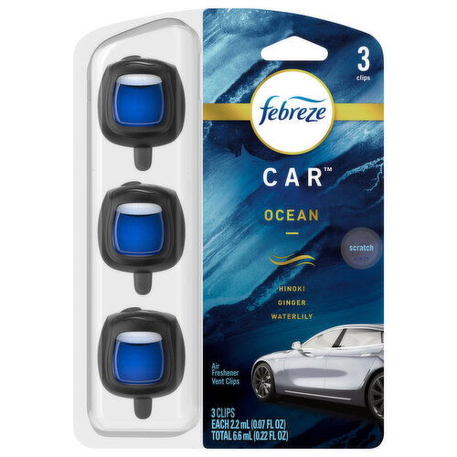 Febreze Air Freshener, Vent Clips, Ocean