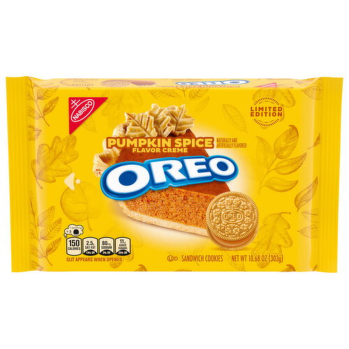 Oreo Sandwich Cookies, Pumpkin Spice Flavor Creme