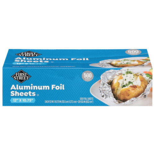 First Street 12 Inch x 10.75 Inch Aluminum Foil Sheets Image 1 of 4