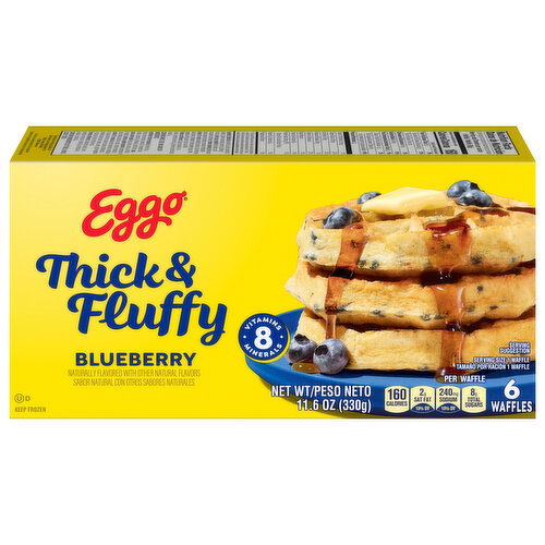 Eggo Thick & Fluffy Blueberry Waffles
