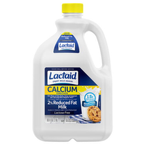 Lactaid Milk, Calcium Enriched, Reduced Fat, 2% Milkfat