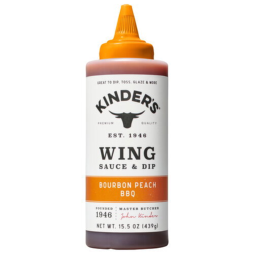 Kinder's Bourbon Peach BBQ Wing Sauce & Dip Image 1 of 6