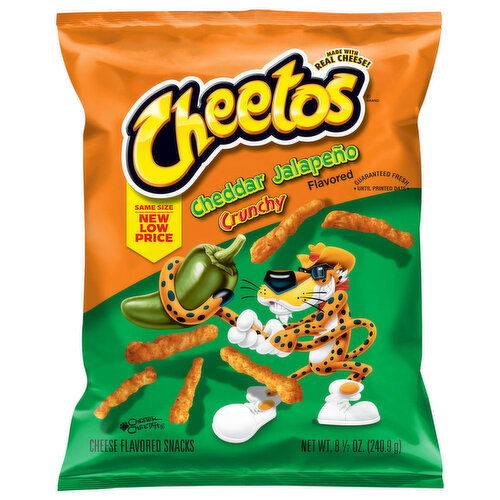 Cheetos Crunchy Cheddar Jalapeno Flavored Cheese Flavored Snacks