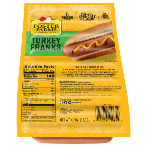 Foster Farms Franks, Turkey