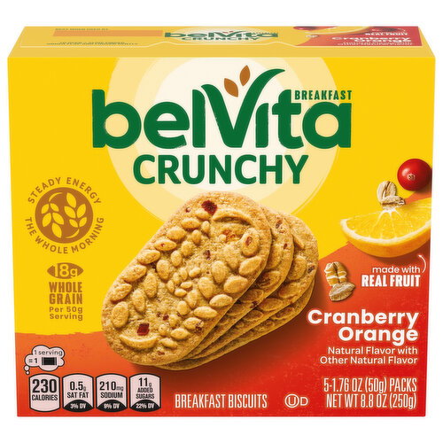 belVita Crunchy Cranberry Orange Breakfast Biscuits
