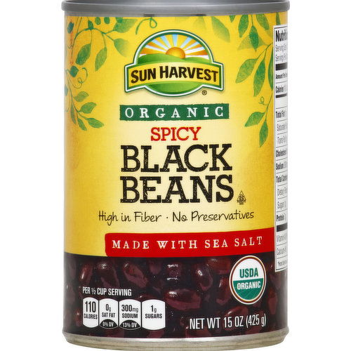 Sun Harvest Black Beans, Spicy