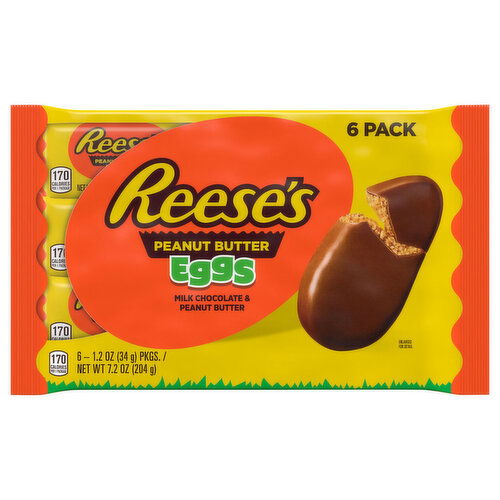 Reese's Eggs, Milk Chocolate & Peanut Butter, 6 Pack