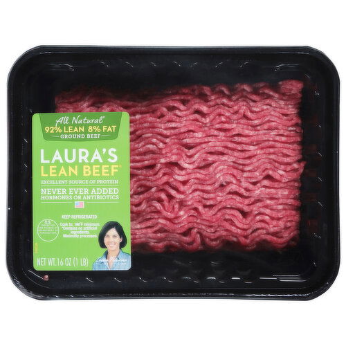 Laura's Lean Beef Ground Beef, 92%/8%