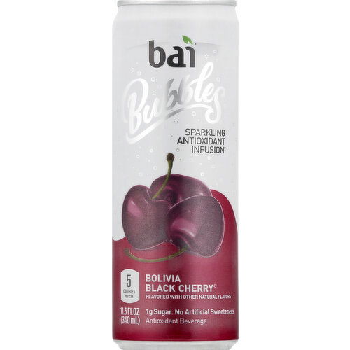 Bai Sparkling Water, Antioxidant Infusion, Bolivia Black Cherry