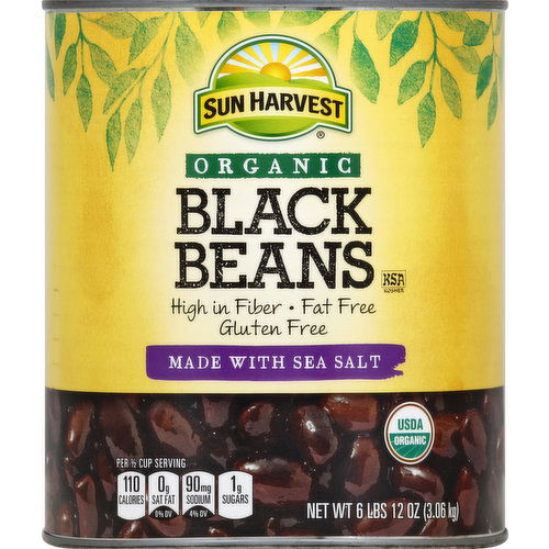 Sun Harvest Beans, Black, Organic