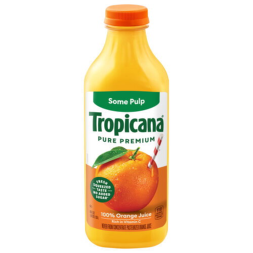 Tropicana Some Pulp Pure Premium Orange Juice Image 1 of 6