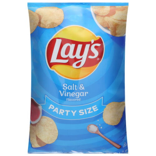 Lay's Potato Chips, Salt & Vinegar Flavored, Party Size