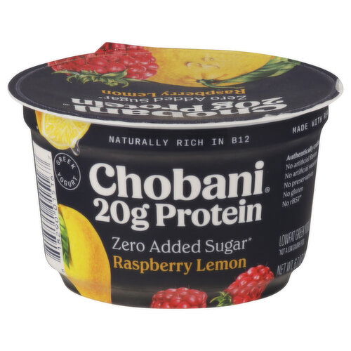 Chobani Yogurt, Greek, Lowfat, Raspberry Lemon