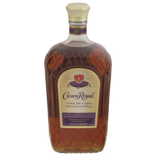 Crown Royal Whisky, Blended Canadian, Fine De Luxe