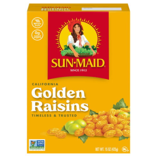 Sun-Maid California Unflavored Golden Raisins