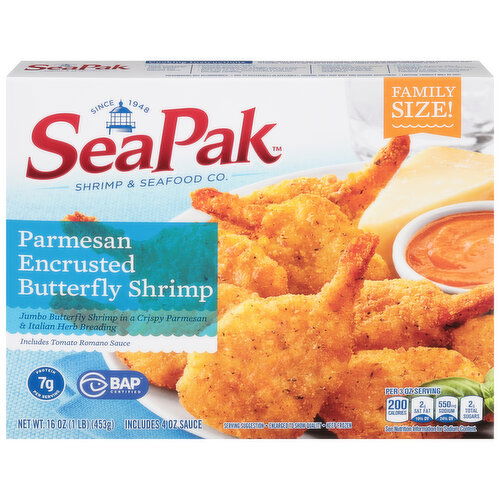 SeaPak Shrimp, Parmesan, Jumbo, Family Size