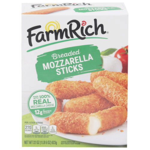 Farm Rich Mozzarella Sticks, Breaded