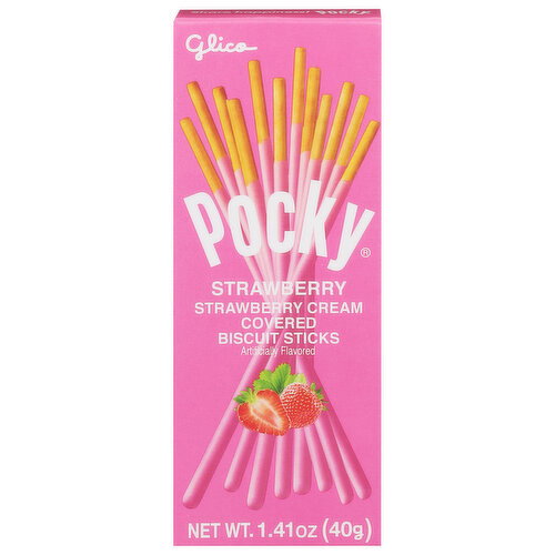 Pocky Strawberry Cream Covered Strawberry Biscuit Sticks