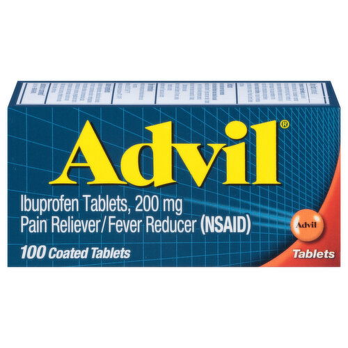 Advil Coated Tablets 200 mg Ibuprofen
