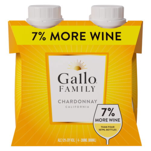 Gallo Family Vineyards Chardonnay Wine Tetra 4pk Image 1 of 7