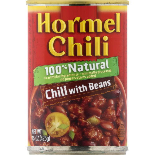 Hormel Chili, with Beans