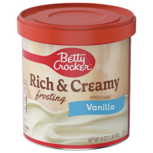 Betty Crocker Frosting, Vanilla, Rich & Creamy