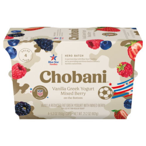 Chobani Vanilla Greek Mixed Berry on the Bottom Yogurt Value Pack