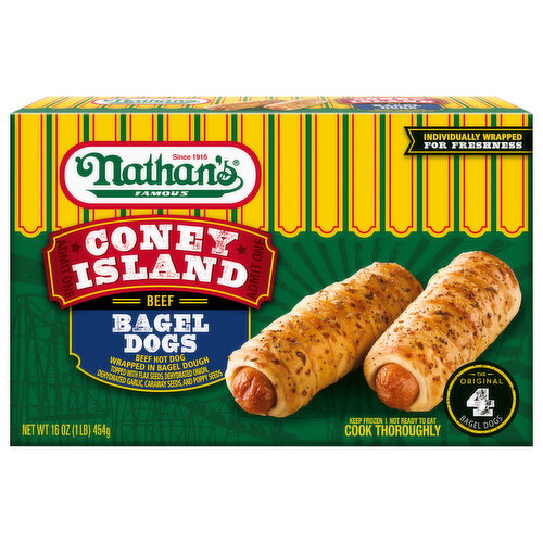Nathan's Famous Coney Island Beef Bagel Dogs Image 1 of 6