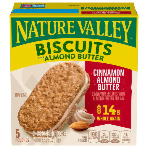 Nature Valley Cinnamon Almond Butter Biscuits With Almond Butter Image 1 of 6