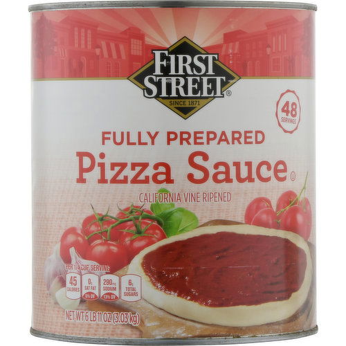 First Street Pizza Sauce, Fully Prepared