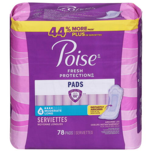 Poise Mod Absorb Pad Long Length
