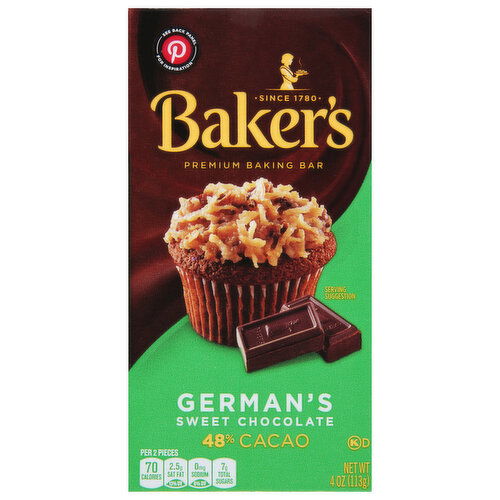 Baker's Baking Bar, Premium, German's Sweet Chocolate