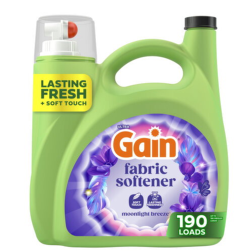 Gain Liquid Fabric Softener, Moonlight Breeze Scent, 190 Loads Image 1 of 6