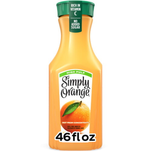 Simply High-Pulp Orange Juice Bottle Image 1 of 11