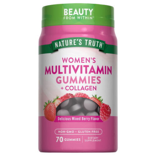 Nature's Truth Multivitamin + Collagen, Women's, Gummies, Natural Mixed Berry Flavor