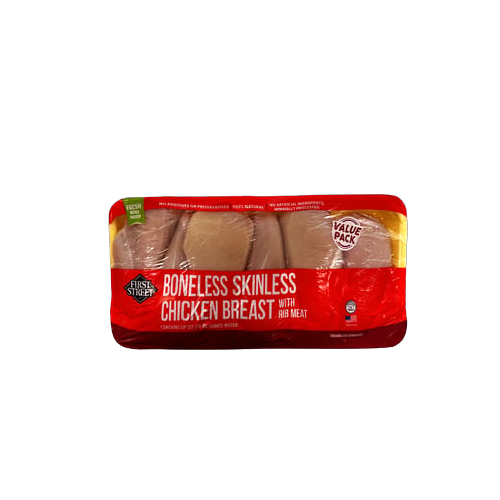 First Street Boneless Skinless Chicken Breast Value Pack, Avg