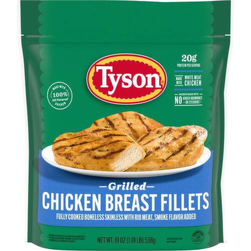 Tyson Frozen Grilled Chicken Breast Fillets