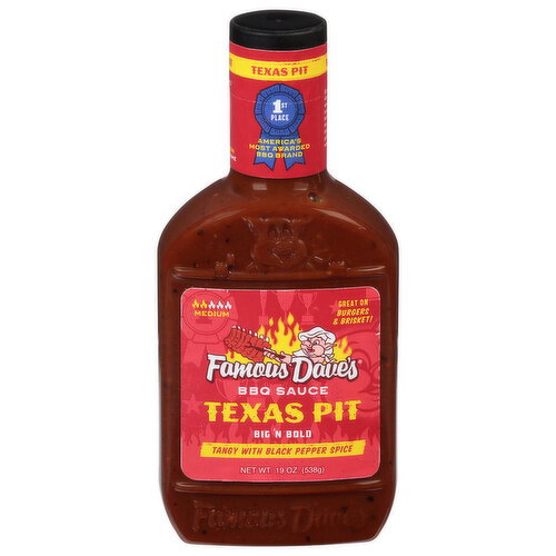 Famous Dave's BBQ Sauce, Texas Pit, Medium
