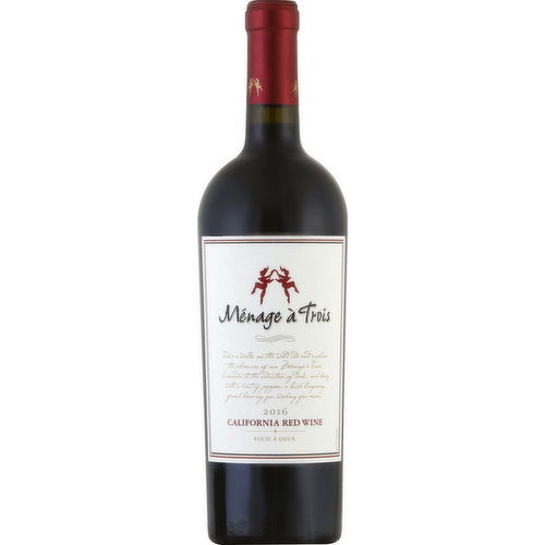 Menage a trois Red Wine, Red Blend, California