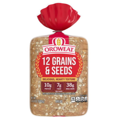 Oroweat 12 Grains & Seeds Multigrain Bread, 24 oz Image 1 of 11