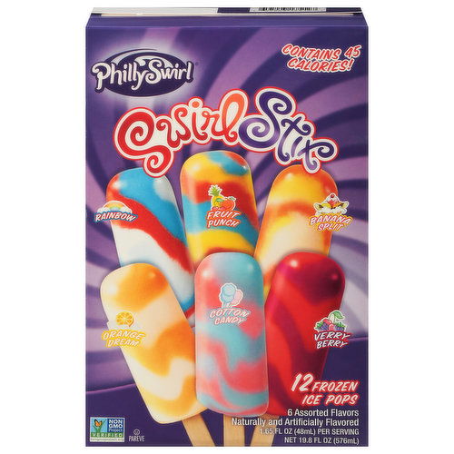 PhillySwirl Ice Pops, Assorted Flavors